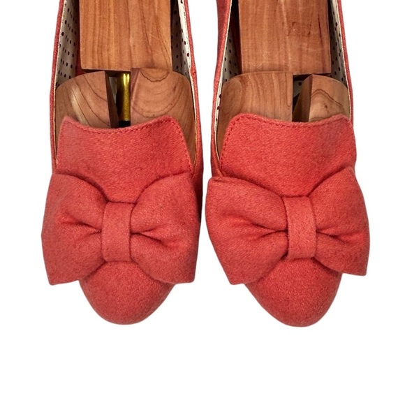 But Another Innocent Tale Peach Color Wool Retro Betty Boop/Bow Heels Sz 7.5 - Picture 2 of 9